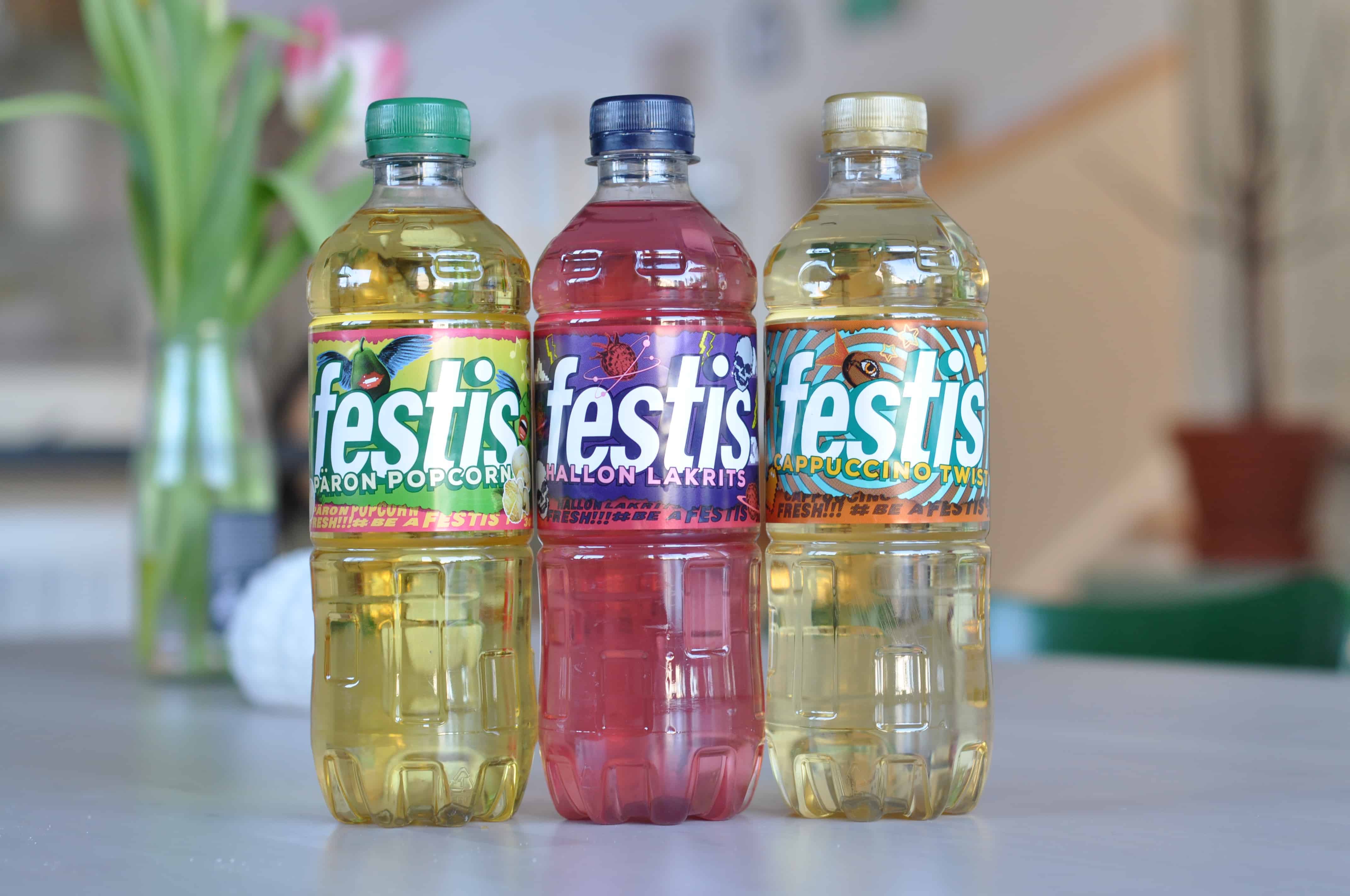 Festis Päron Popcorn, Festis Hallon Lakrits & Festis Cappucino Twist