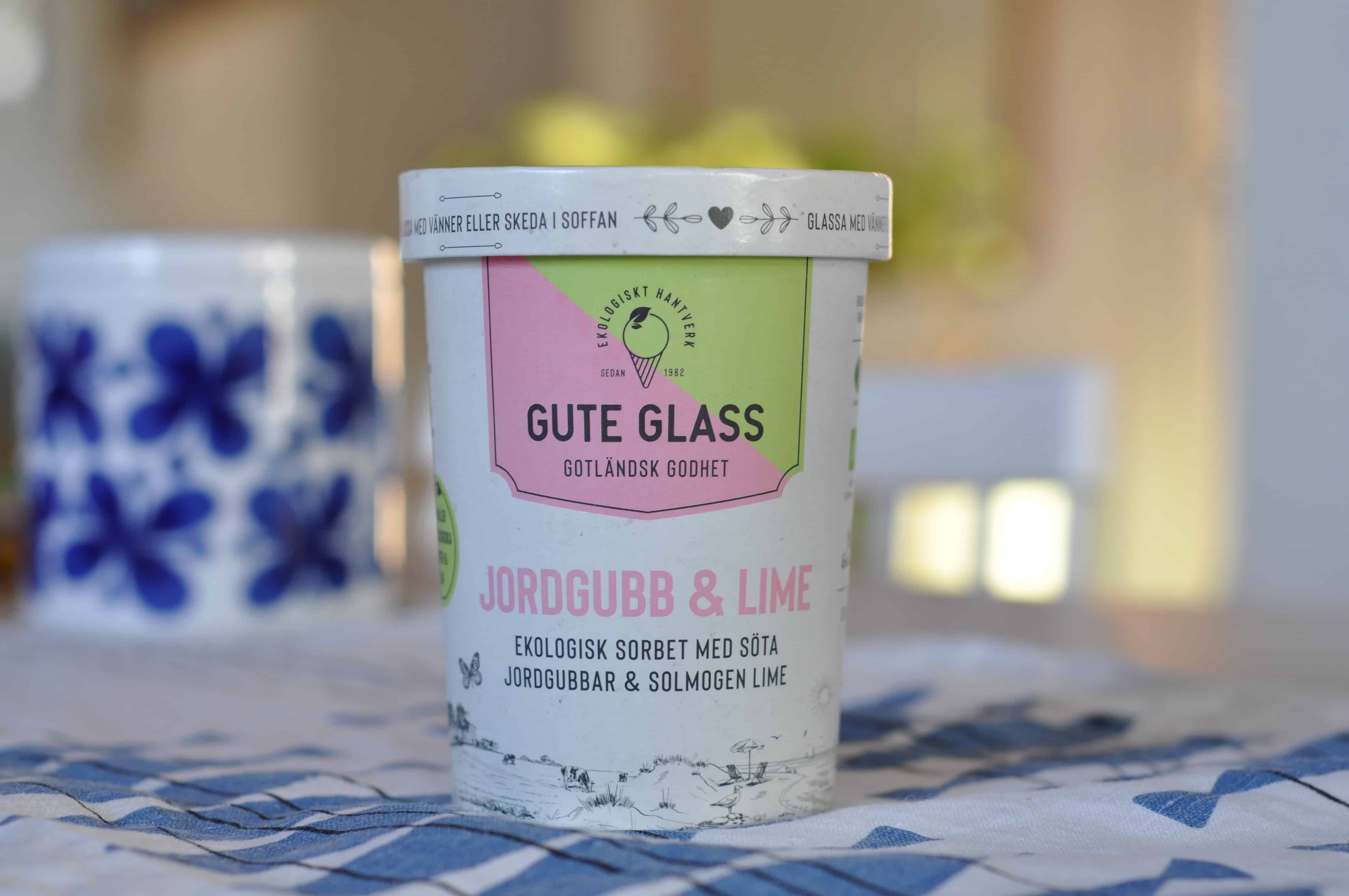 Gute Glass Jordgubb & Limesorbet Gute Glass Jordgubb & Limesorbet