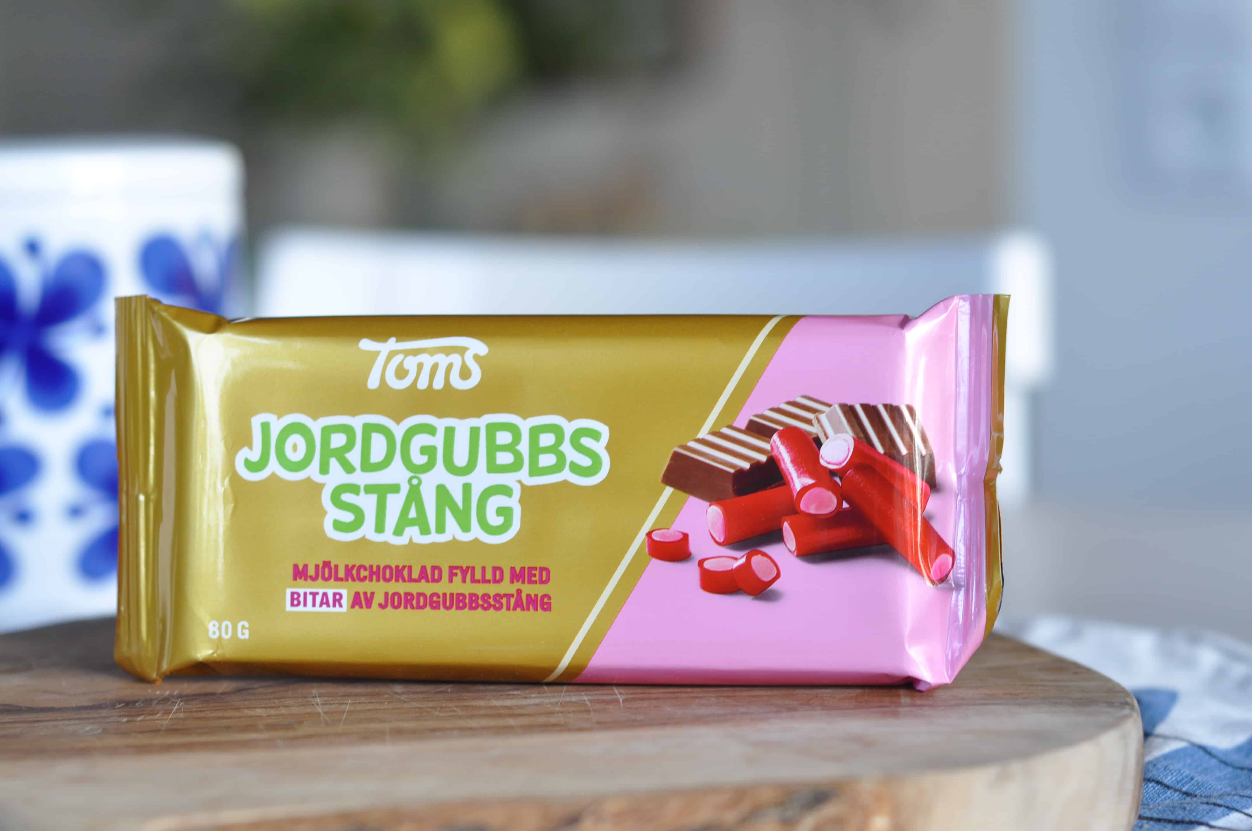 Toms Mjölkchoklad Jordgubbsstång